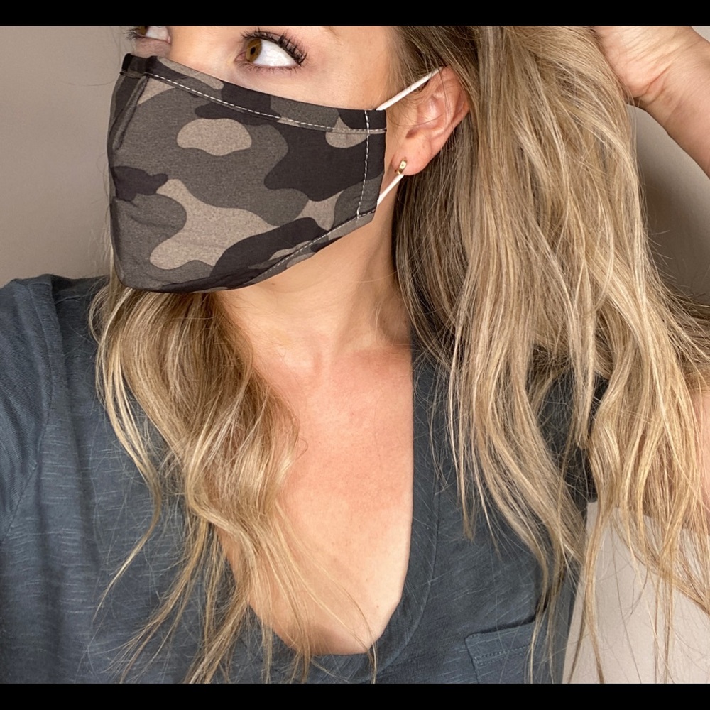 Camo Face Mask 100% Cotton Adjustable Washable - Picture 2 of 3